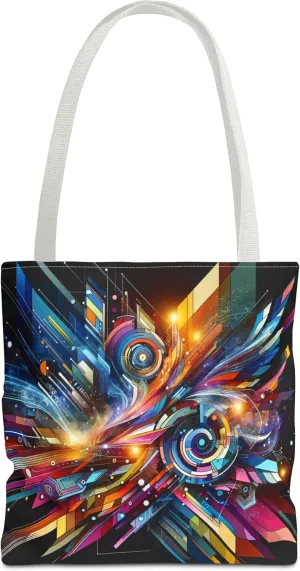 Vibrant Abstract Tote Bag, Colorful Shopping Bag, Art-Inspired Handbag, Perfect for Gifts, Eco-Friendly Fashion