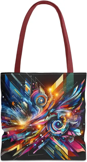 Vibrant Abstract Tote Bag, Colorful Shopping Bag, Art-Inspired Handbag, Perfect for Gifts, Eco-Friendly Fashion