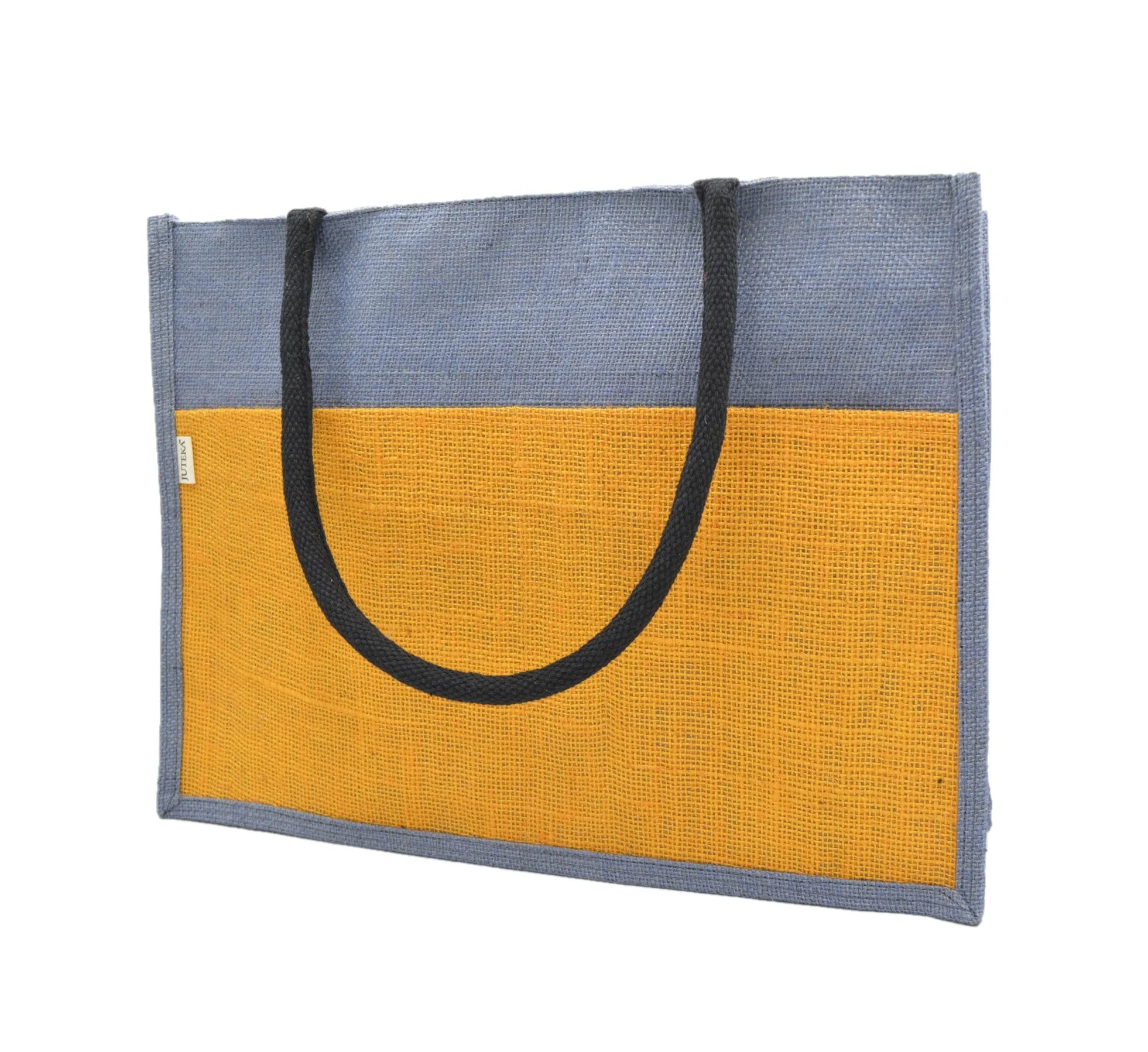 Vibrant Jute Tote Bag - Red & Green