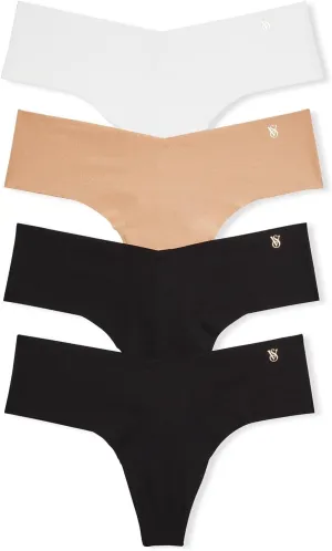 Victoria's Secret Women's No Show Thong Underwear, Panties for Women, Multi Pack (XS-XXL)