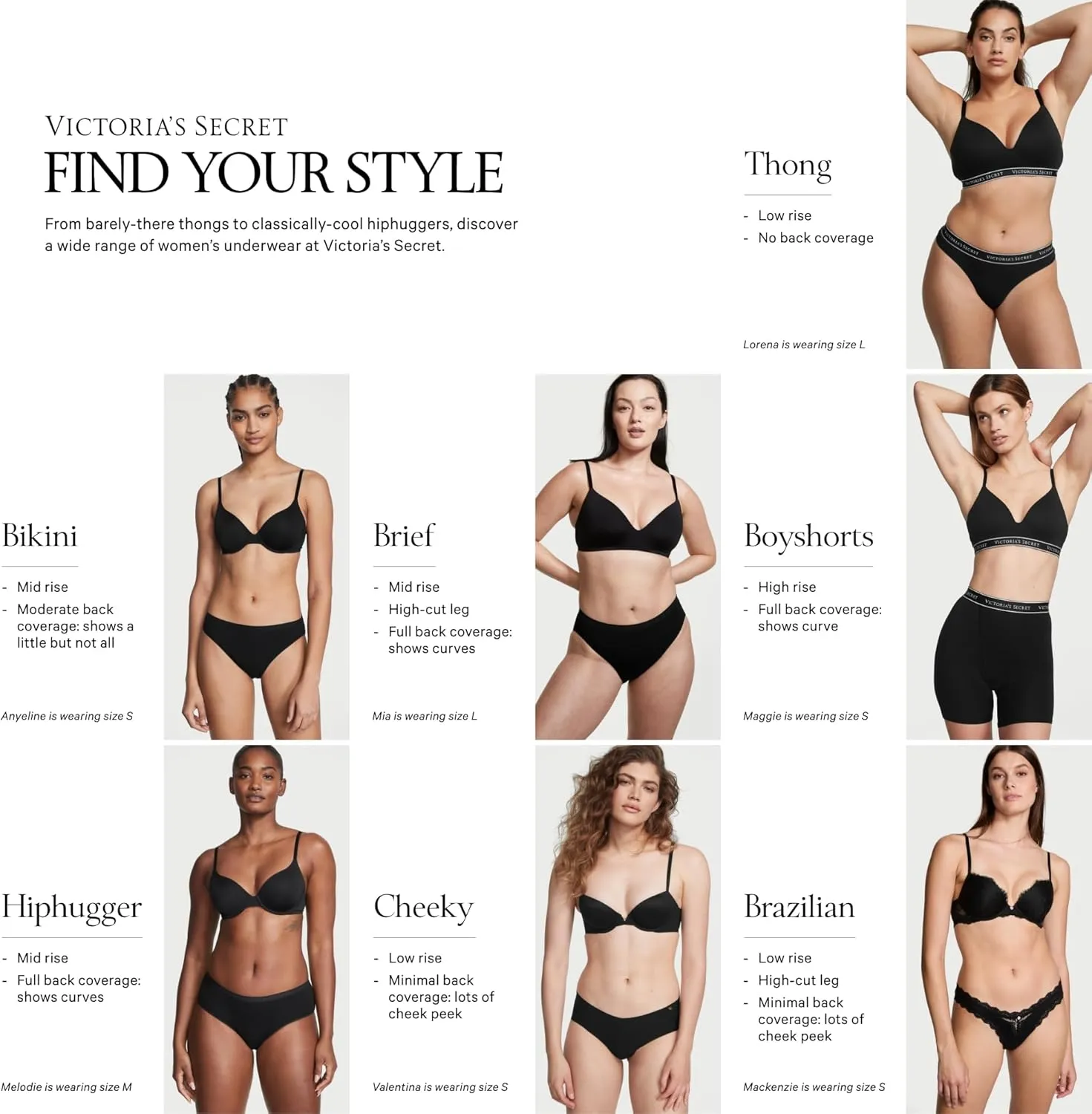 Victoria's Secret Women's Seamless Brief Underwear, Full Coverage Panties for Women, Multi Pack (XS-XXL)