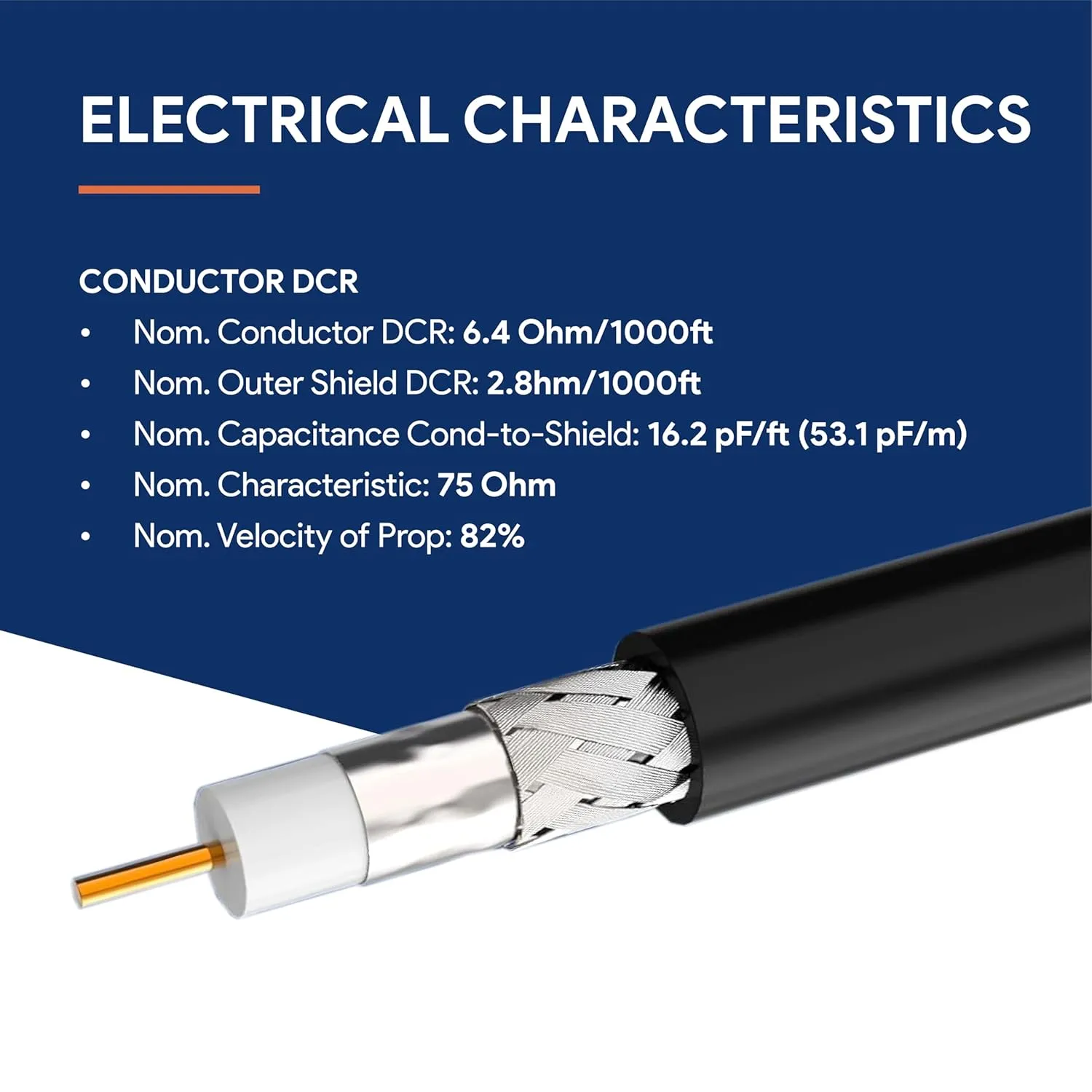 Video Brilliance by Belden - 1694A HD-SDI 6GHZ Precision Video Cable 500FT Black Spool