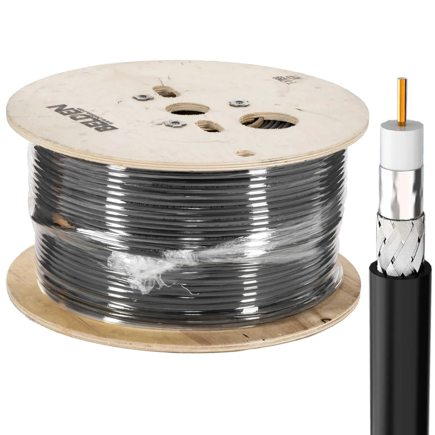 Video Brilliance by Belden - 1694A HD-SDI 6GHZ Precision Video Cable 500FT Black Spool
