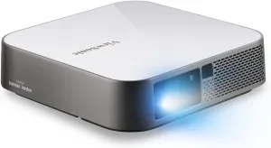 ViewSonic M2e 1080p Portable Projector with 400 ANSI Lumens, H/V Keystone, Auto Focus, Harman Kardon Bluetooth Speakers (Renewed)