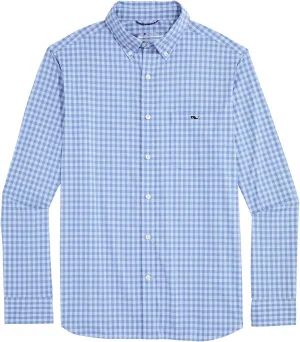 vineyard vines Men's Topsail Gingham Featherweight Performance Shirt
