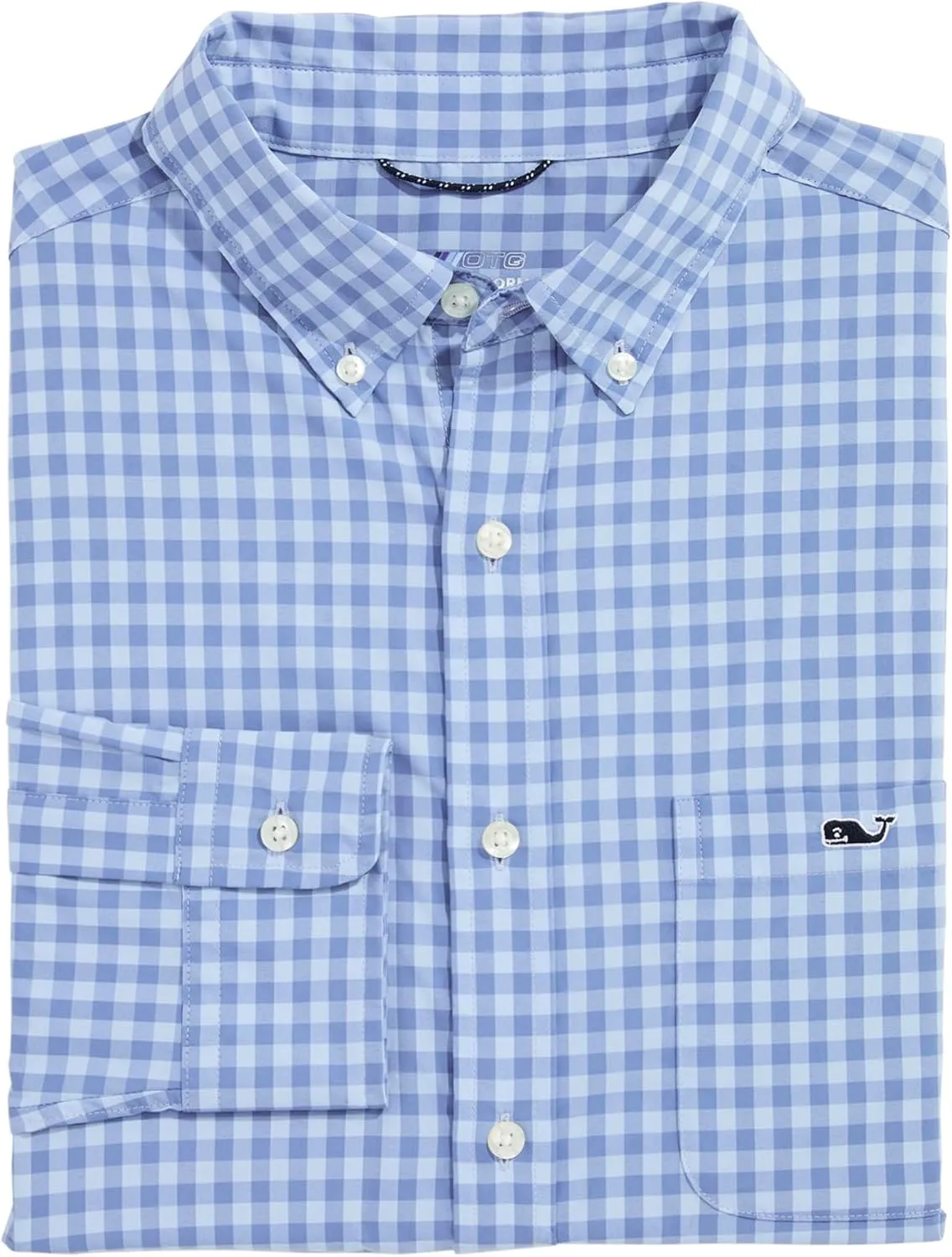 vineyard vines Men's Topsail Gingham Featherweight Performance Shirt