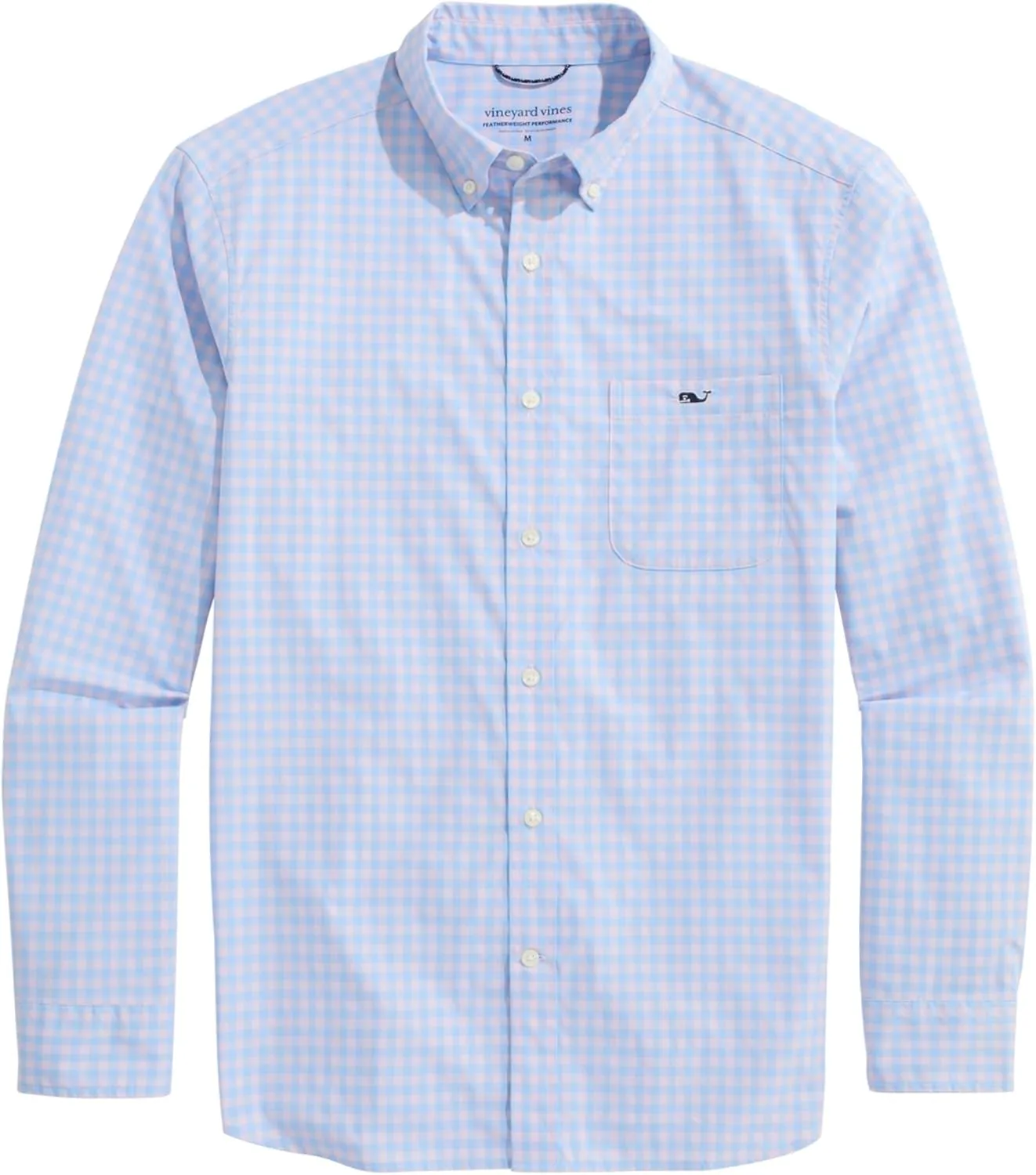 vineyard vines Men's Topsail Gingham Featherweight Performance Shirt