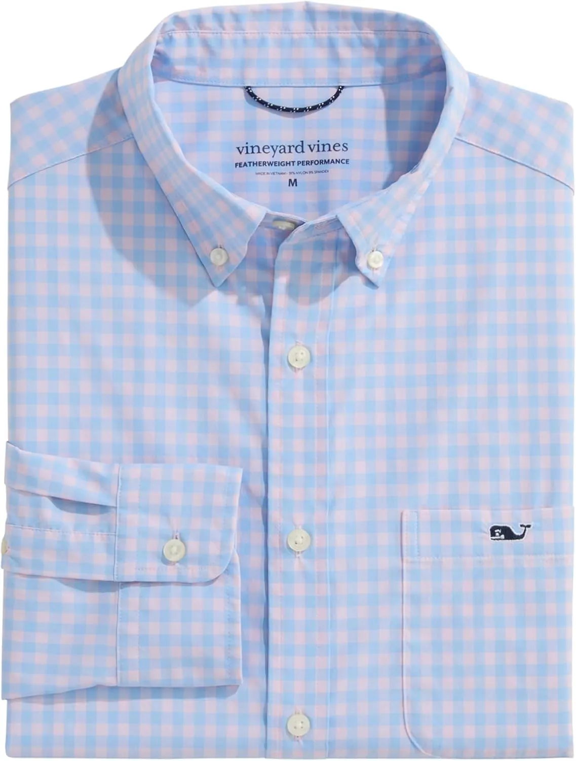 vineyard vines Men's Topsail Gingham Featherweight Performance Shirt