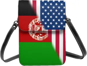 Vintage America Bahamas Flag Small Crossbody Purse Cell Phone Bag for Women Girls Mini Over Shoulder Handbag Wallet