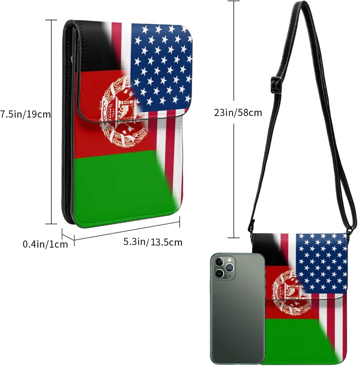 Vintage America Bahamas Flag Small Crossbody Purse Cell Phone Bag for Women Girls Mini Over Shoulder Handbag Wallet