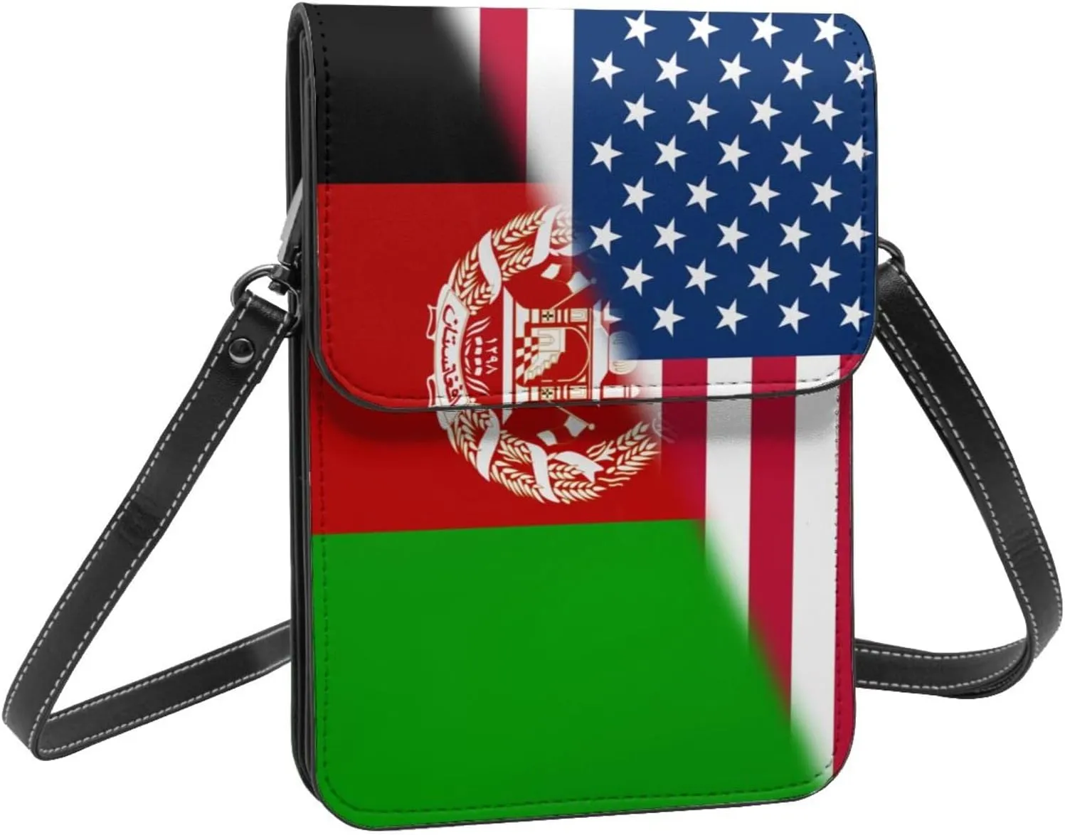 Vintage America Bahamas Flag Small Crossbody Purse Cell Phone Bag for Women Girls Mini Over Shoulder Handbag Wallet