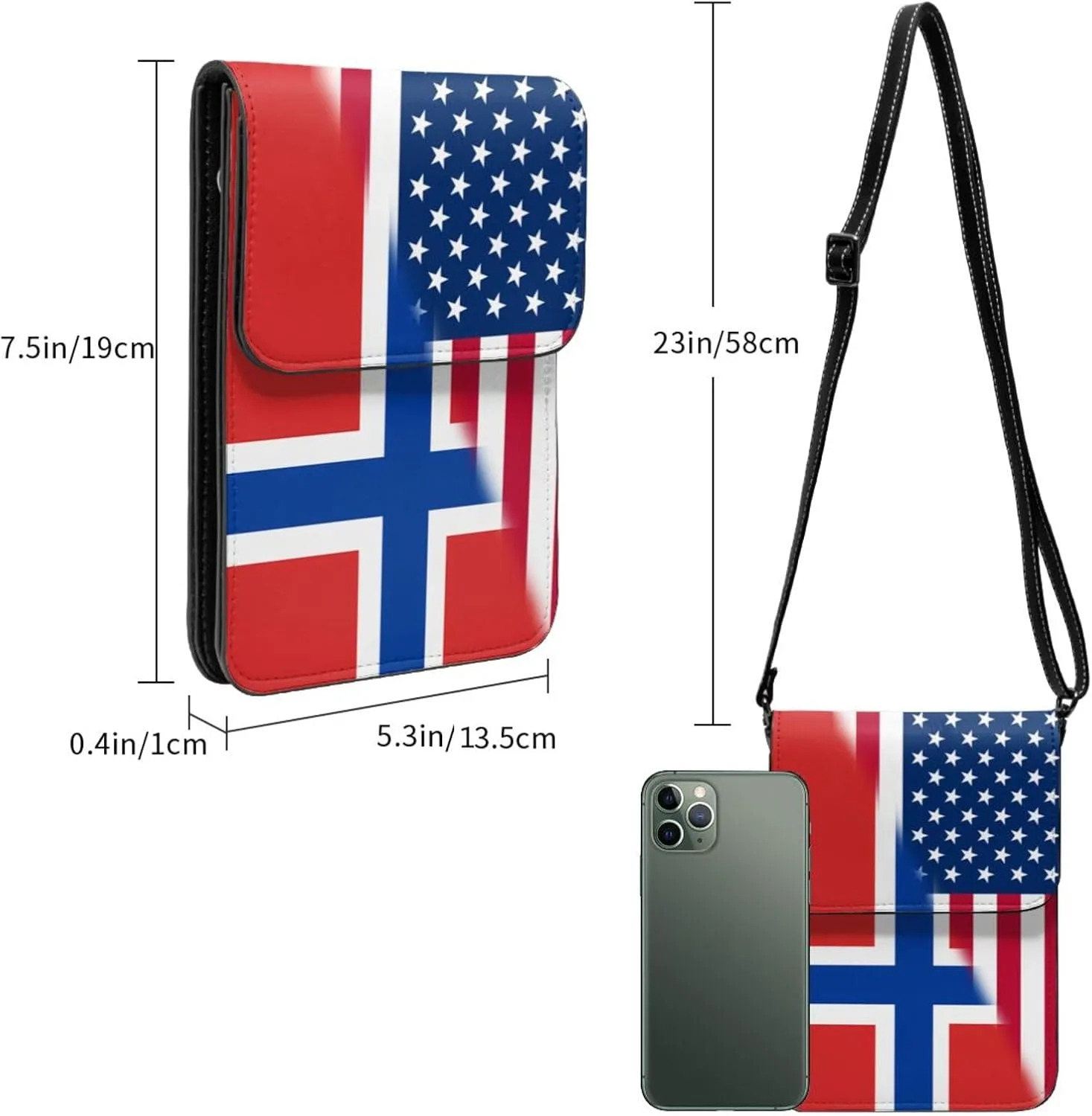 Vintage America Qatar Qatari Flag Small Crossbody Purse Cell Phone Bag for Women Girls Mini Over Shoulder Handbag Wallet