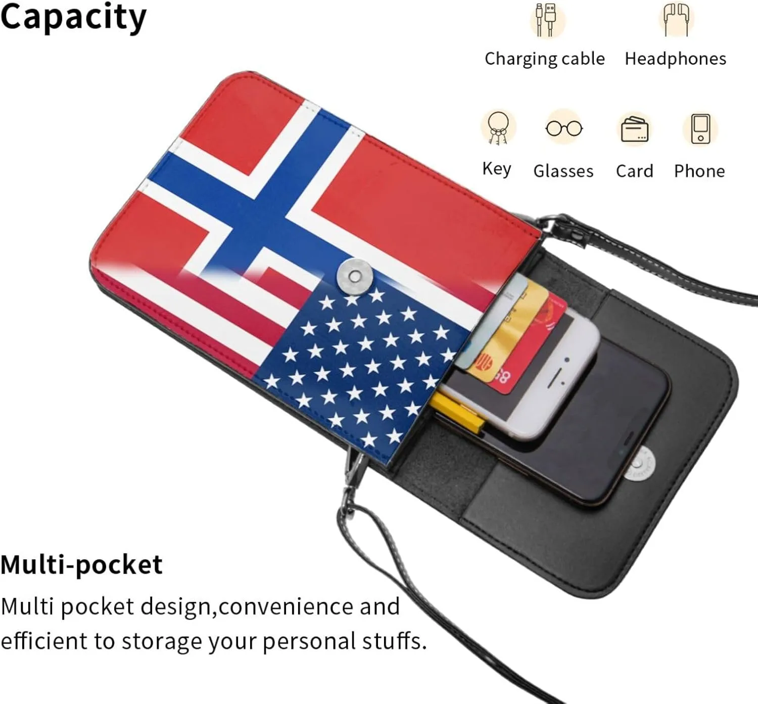 Vintage America Qatar Qatari Flag Small Crossbody Purse Cell Phone Bag for Women Girls Mini Over Shoulder Handbag Wallet
