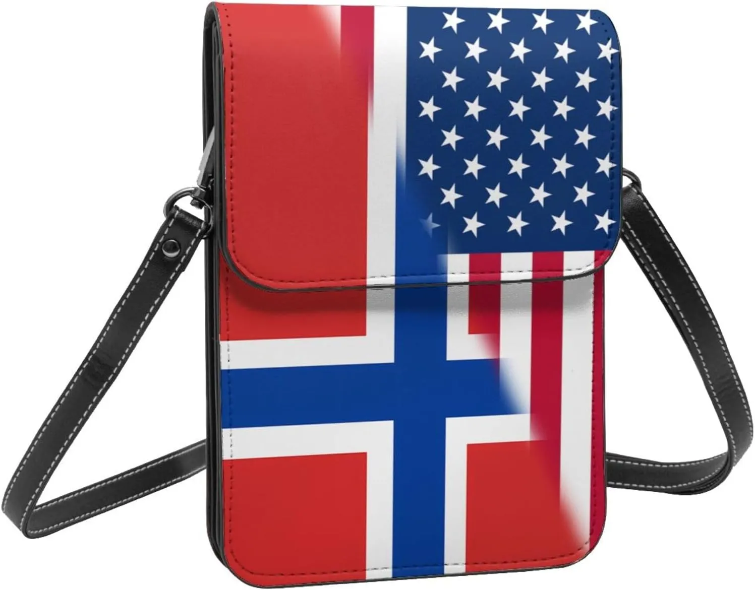 Vintage America Qatar Qatari Flag Small Crossbody Purse Cell Phone Bag for Women Girls Mini Over Shoulder Handbag Wallet