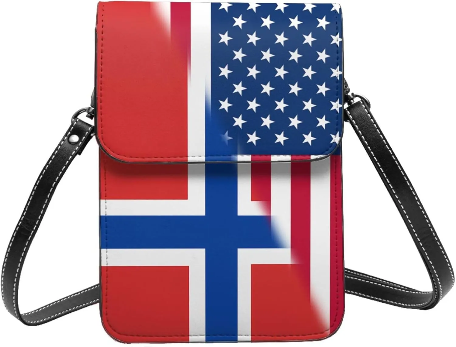 Vintage America Qatar Qatari Flag Small Crossbody Purse Cell Phone Bag for Women Girls Mini Over Shoulder Handbag Wallet