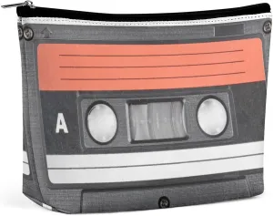 Vintage Classic Travel Makeup Bag for Women Men-Portable Cosmetic Bags, Cassette Design Toiletry Bag for Women,Travel Toiletry bag,Travel Essentials