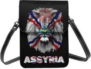 Vintage Cote D'Ivoire Flag Lion Head Small Crossbody Purse Cell Phone Bag for Women