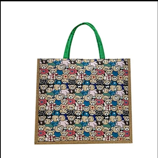 Vintage Natural Linen Simple Shopping Coarse Shoulder Bags