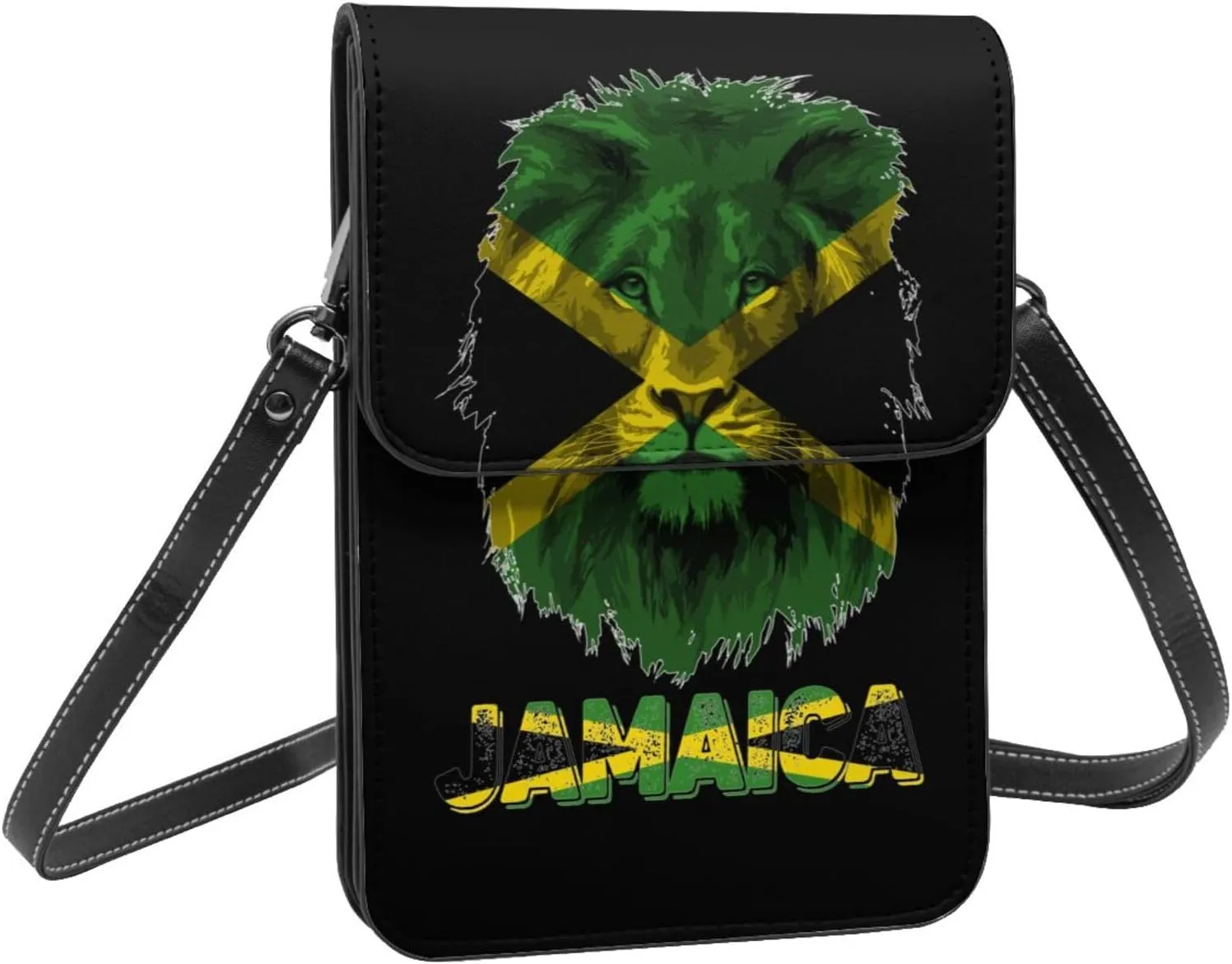 Vintage Saint Vincent And The Grenadines Flag Lion Head Small Crossbody Purse Cell Phone Bag for Women