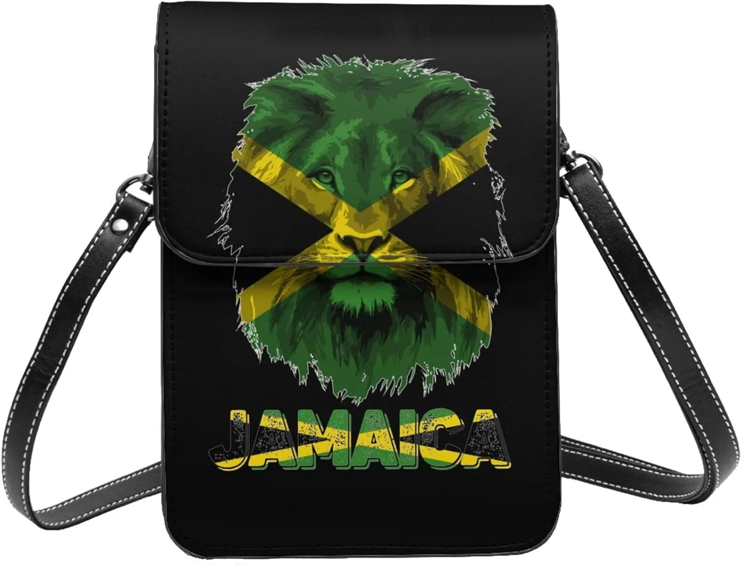 Vintage Saint Vincent And The Grenadines Flag Lion Head Small Crossbody Purse Cell Phone Bag for Women