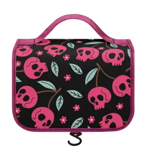Vintage Skull Cherrys Toiletry Cosmetic Travel Bag