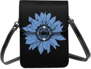 Vintage Sunflower Nepal Nepalese Flag Small Crossbody Purse Cell Phone Bag for Women