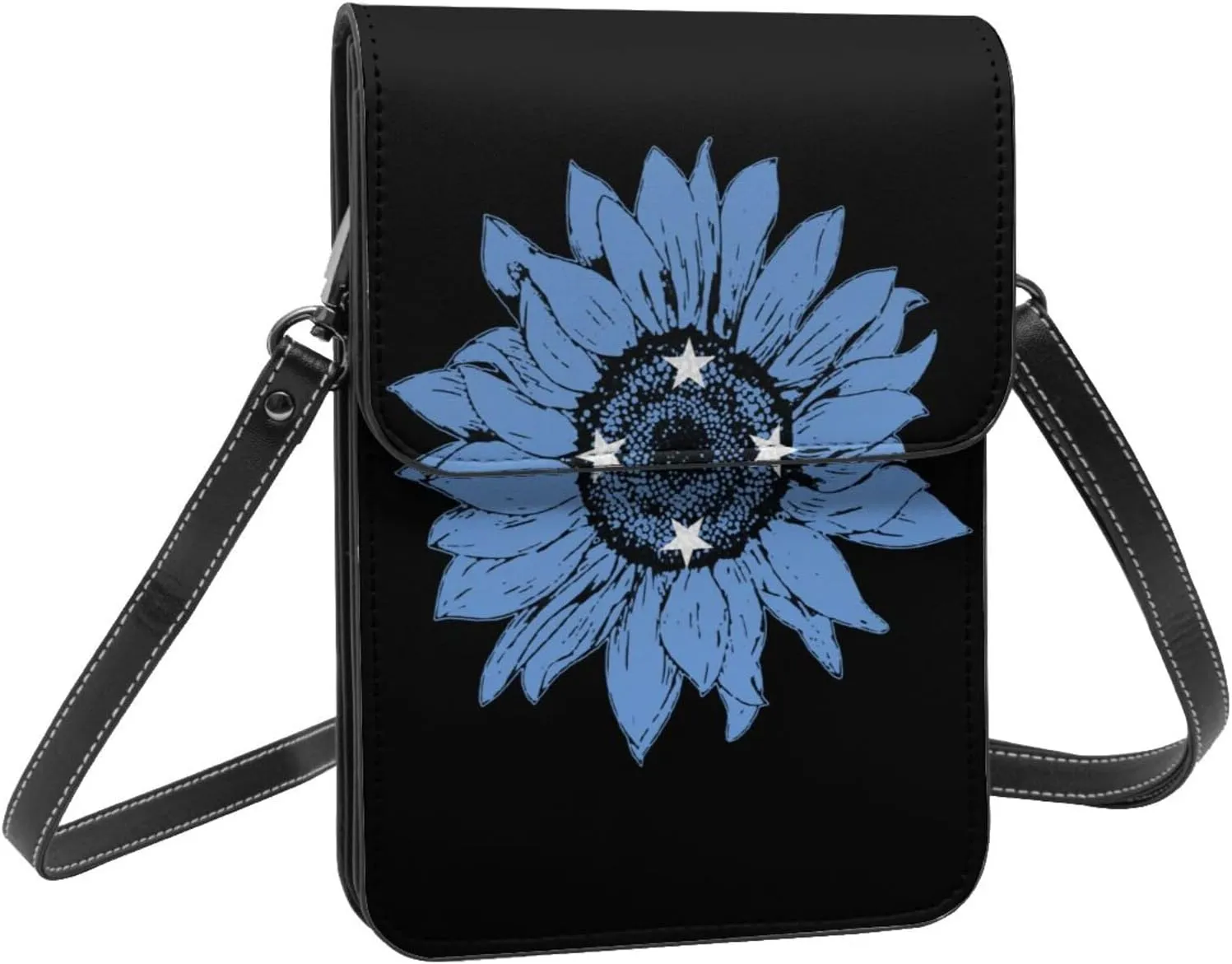 Vintage Sunflower Nepal Nepalese Flag Small Crossbody Purse Cell Phone Bag for Women