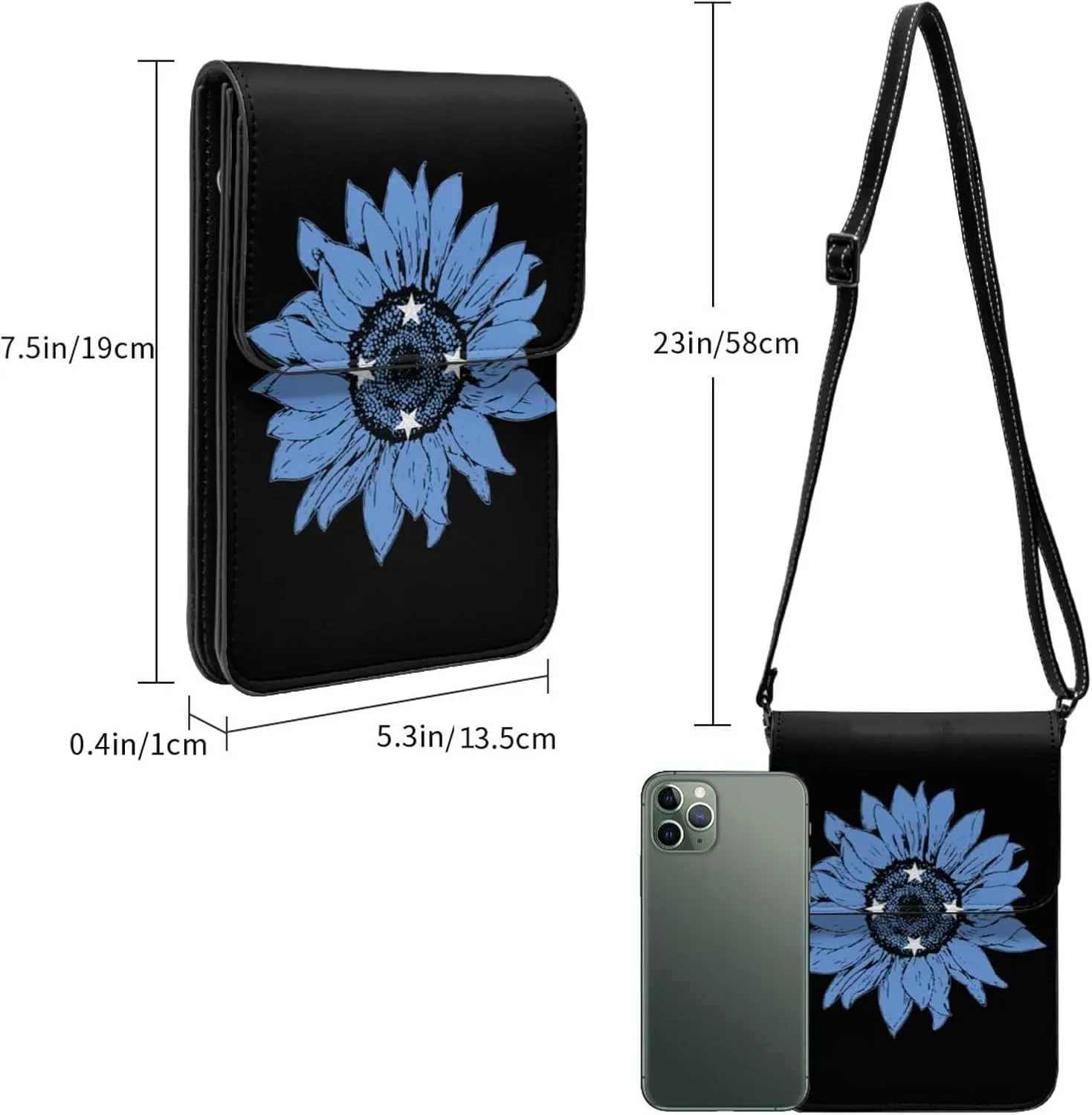 Vintage Sunflower Nepal Nepalese Flag Small Crossbody Purse Cell Phone Bag for Women