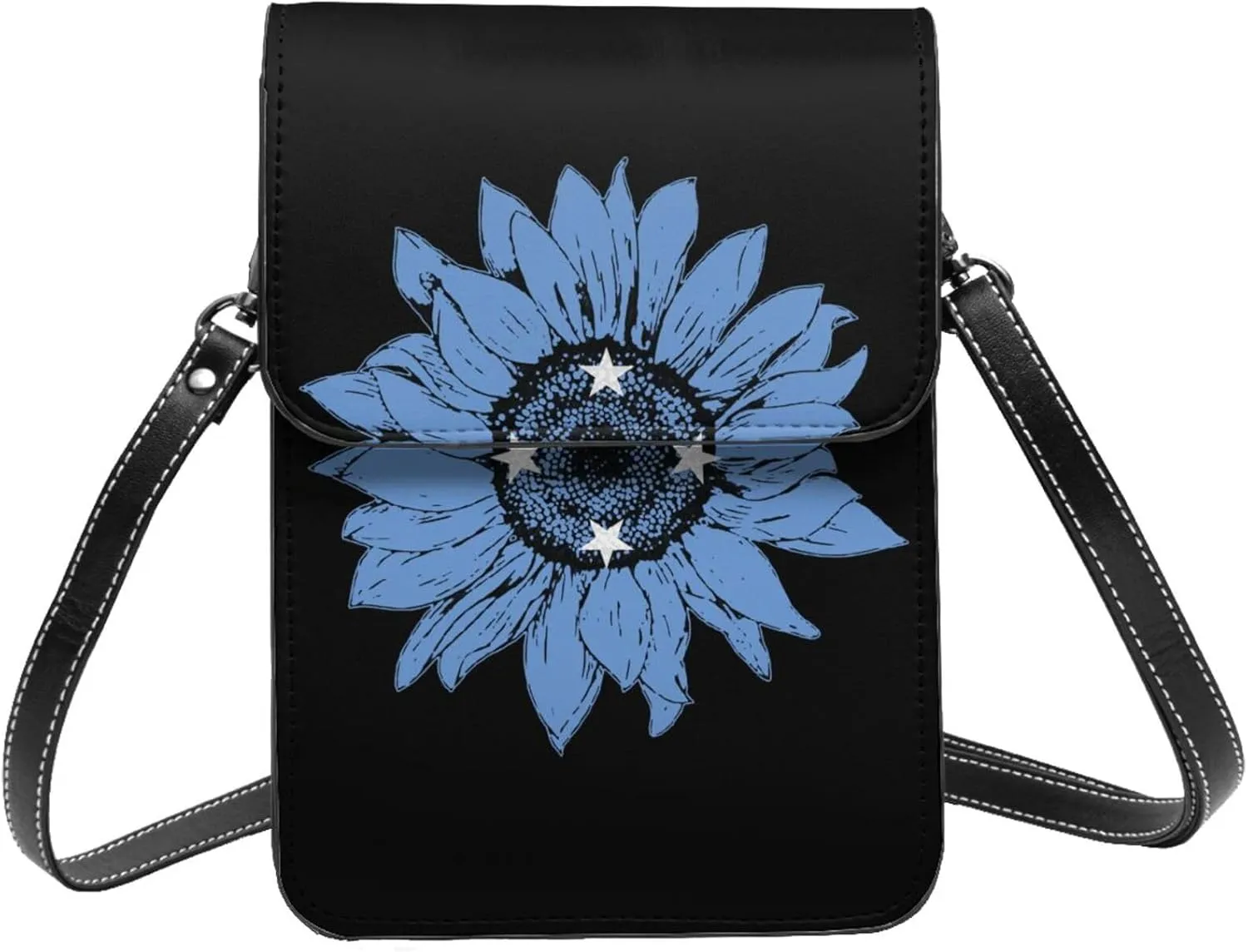 Vintage Sunflower Nepal Nepalese Flag Small Crossbody Purse Cell Phone Bag for Women