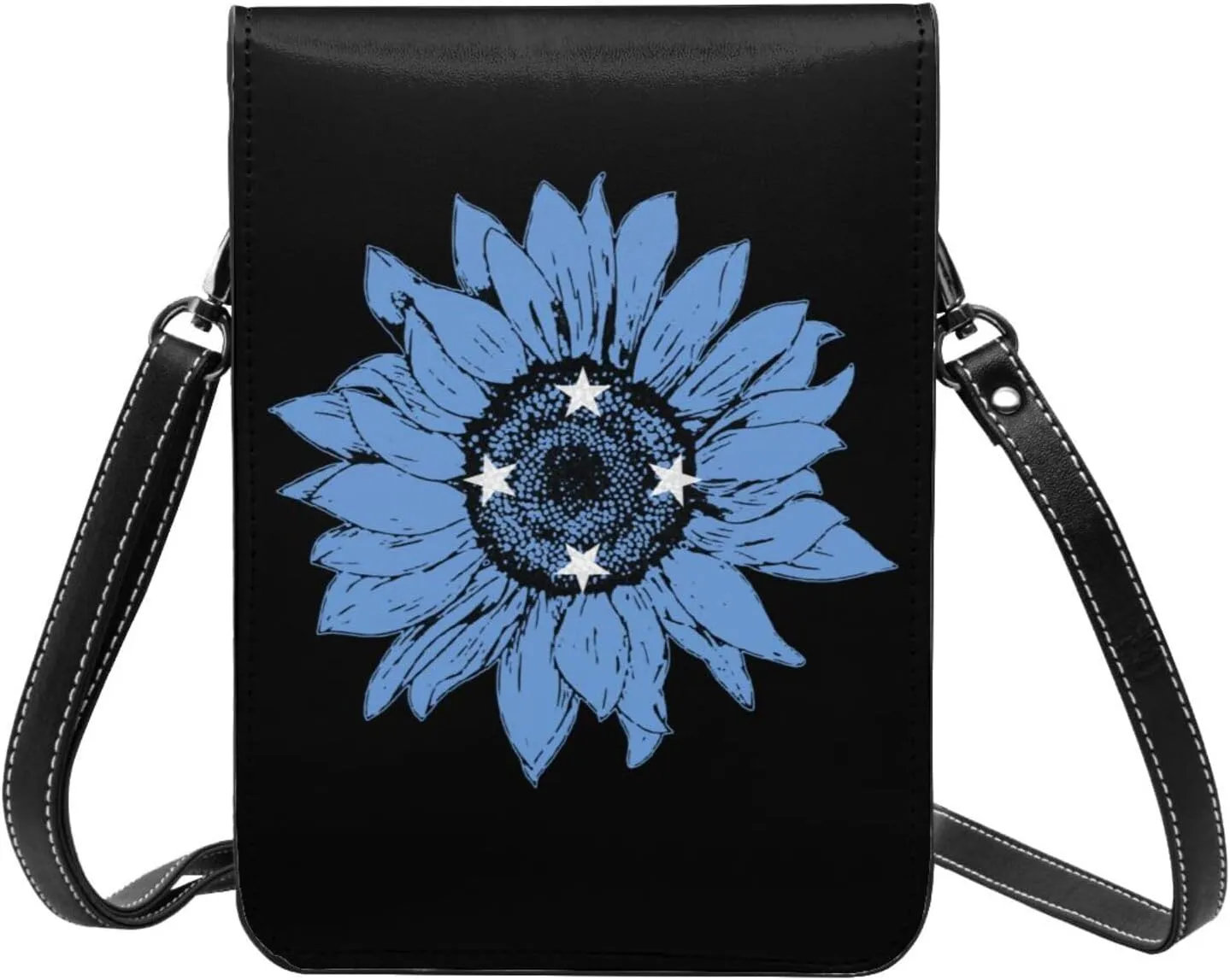 Vintage Sunflower Nepal Nepalese Flag Small Crossbody Purse Cell Phone Bag for Women