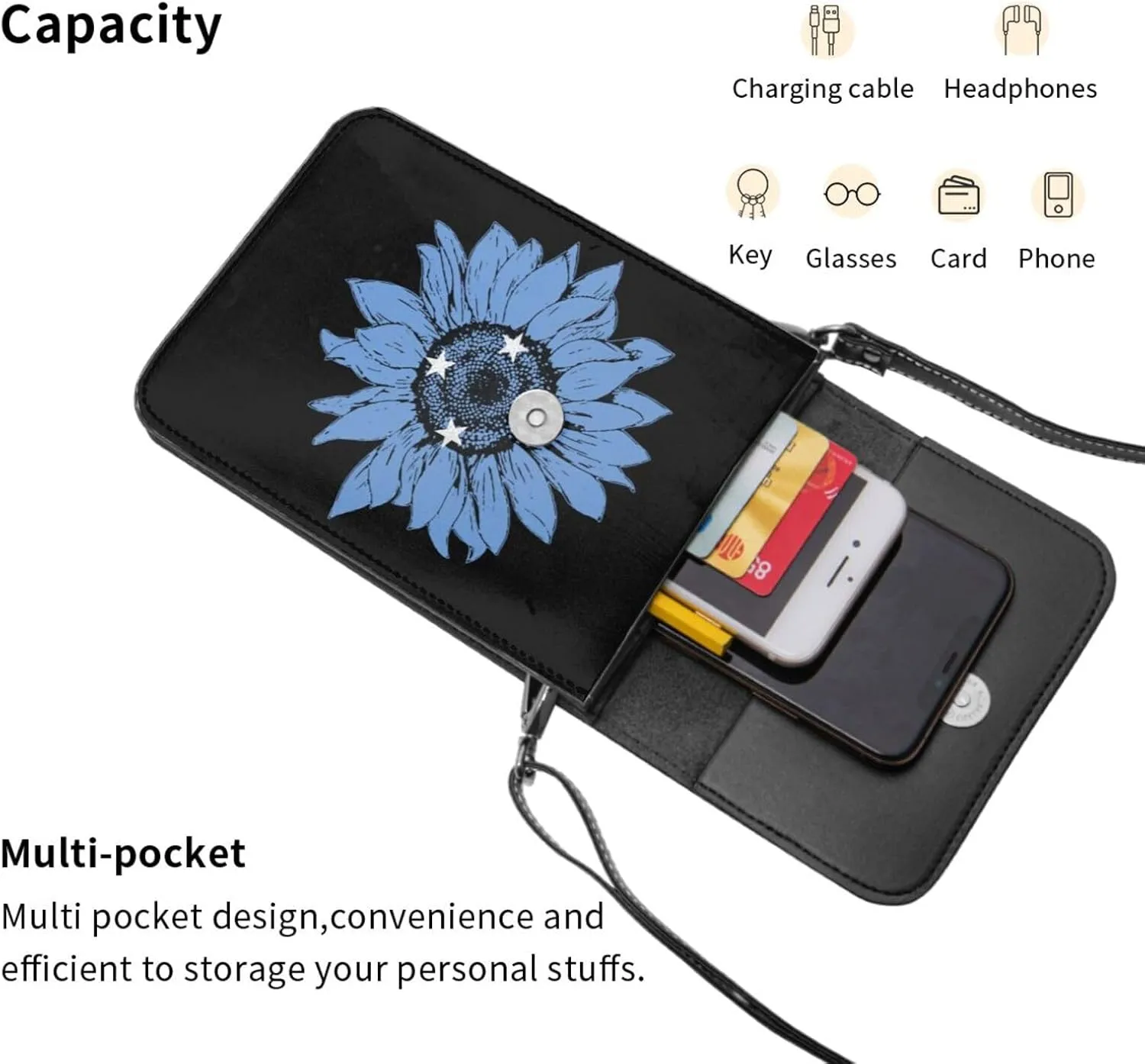 Vintage Sunflower Nepal Nepalese Flag Small Crossbody Purse Cell Phone Bag for Women