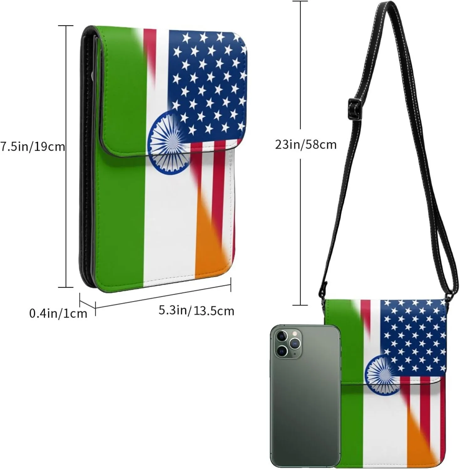 Vintage Zambia Zambian America Flag Small Crossbody Purse Cell Phone Bag for Women Girls Mini Over Shoulder Handbag Wallet