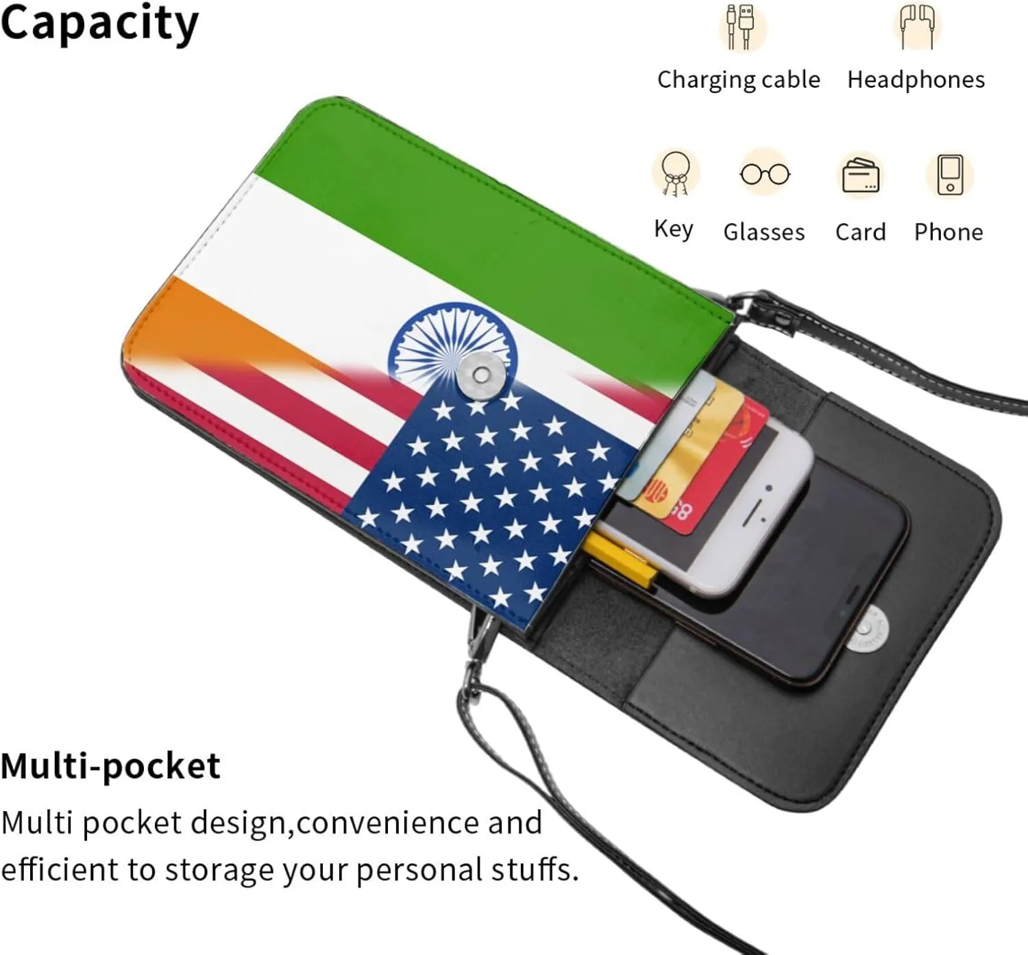 Vintage Zambia Zambian America Flag Small Crossbody Purse Cell Phone Bag for Women Girls Mini Over Shoulder Handbag Wallet