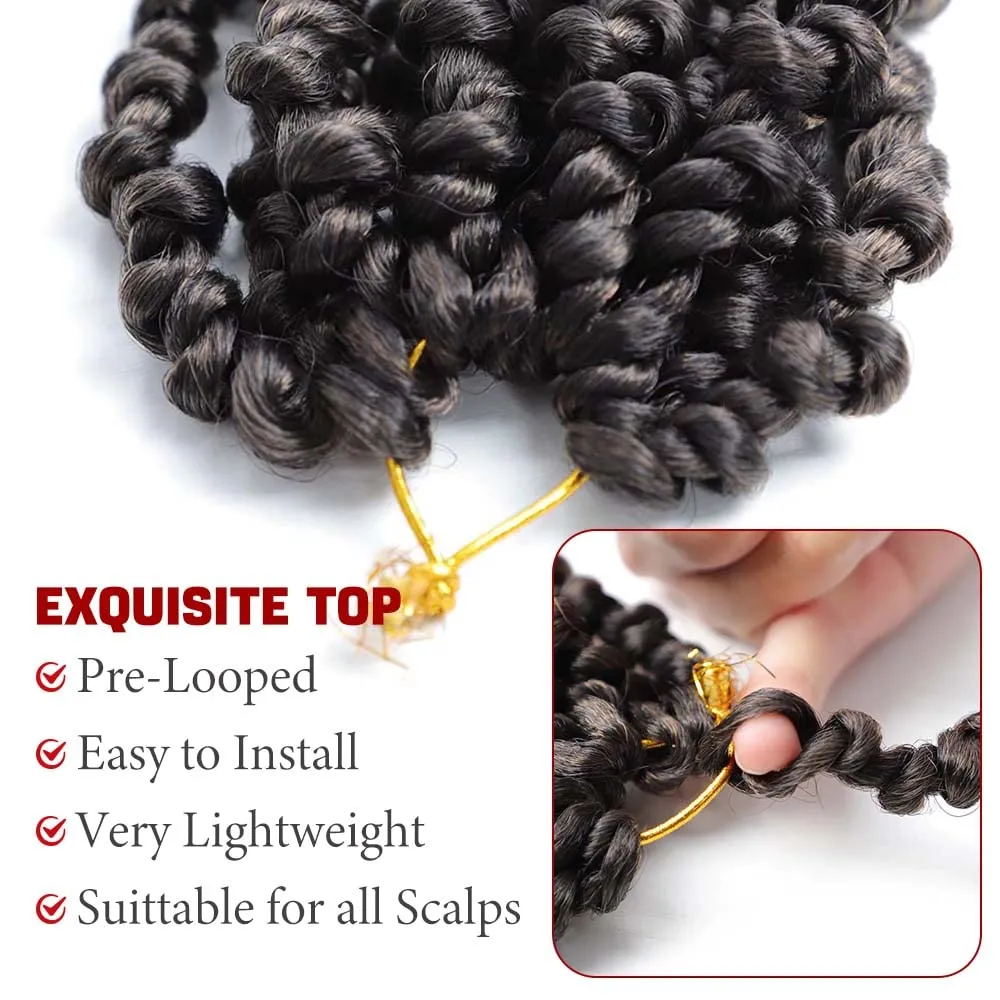 VIOLET Pre-twisted Passion Twist Crochet Hair 6 Inch 9 Packs Passion Twist Hair Pre Looped Ombre Blonde Short Passion Twist Hair Crochet Braids Hair Extensions（T27,6 Inch,9 Packs）