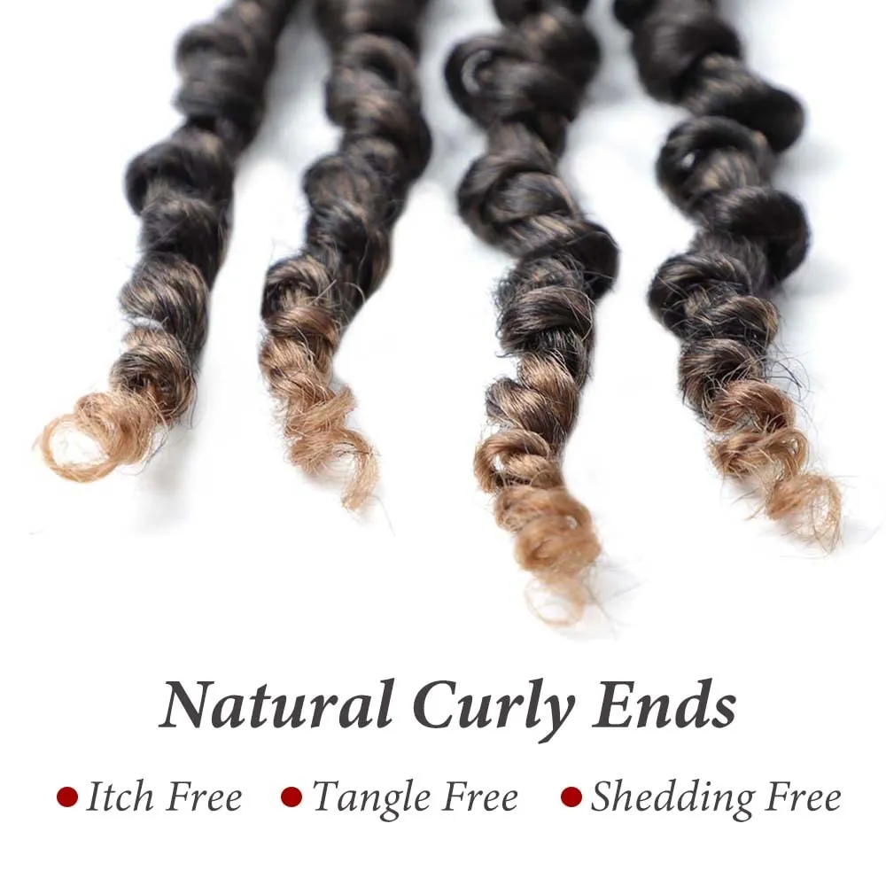 VIOLET Pre-twisted Passion Twist Crochet Hair 6 Inch 9 Packs Passion Twist Hair Pre Looped Ombre Blonde Short Passion Twist Hair Crochet Braids Hair Extensions（T27,6 Inch,9 Packs）