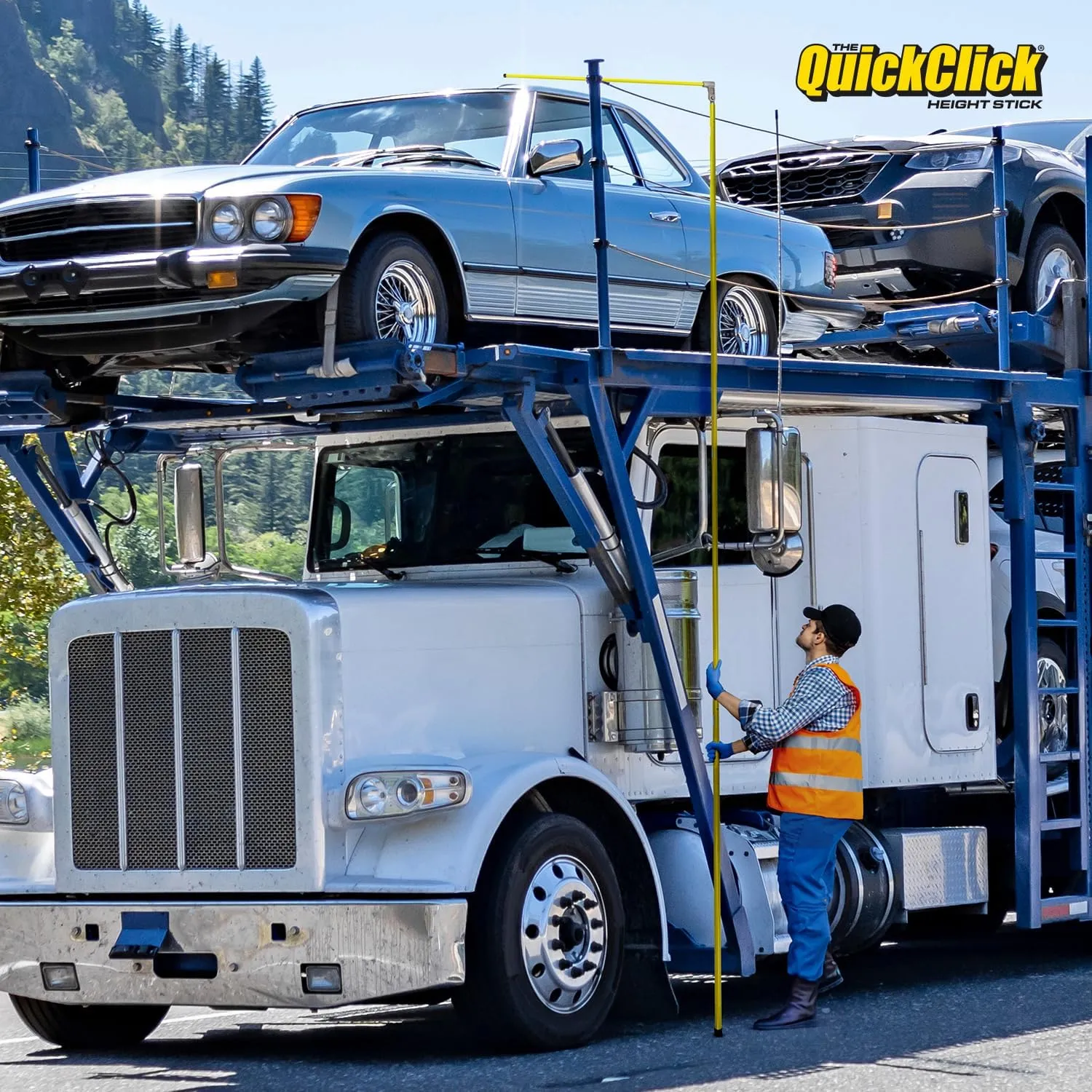 VULCAN The Original QuickClick Height Stick – Measures Up to 15 Feet – Measure Your Load Before You Hit The Road™