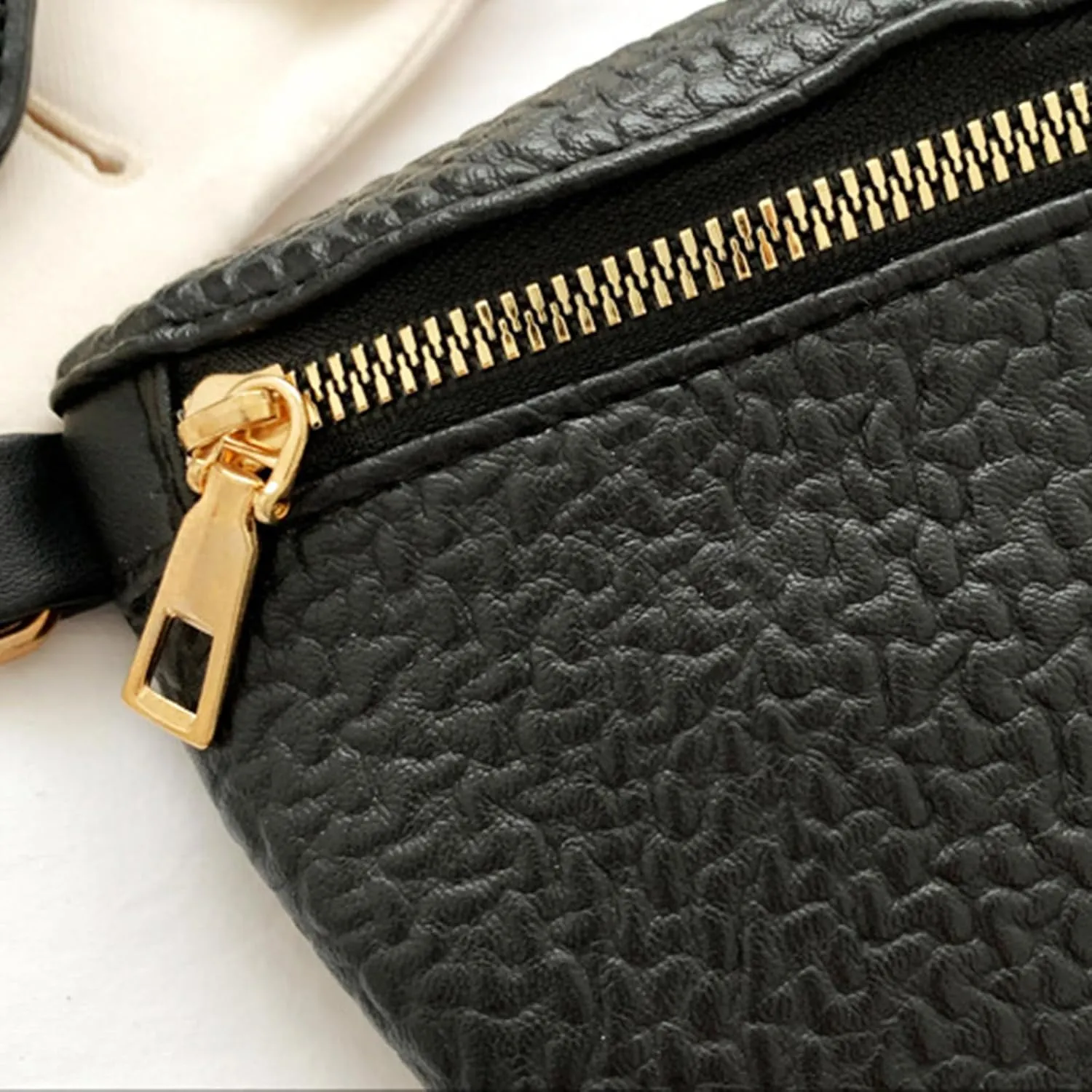 Waist Bag PU Leather Fanny Pack Purse Large Belt Bag Women Shoulder Bag Waist Pack Korean Style Shoulder Bag