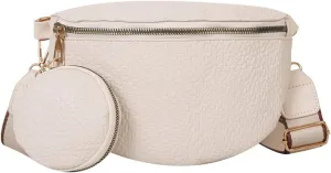 Waist Bag PU Leather Fanny Pack Purse Large Belt Bag Women Shoulder Bag Waist Pack Korean Style Shoulder Bag