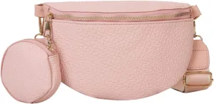 Waist Bag PU Leather Fanny Pack Purse Large Belt Bag Women Shoulder Bag Waist Pack Korean Style Shoulder Bag