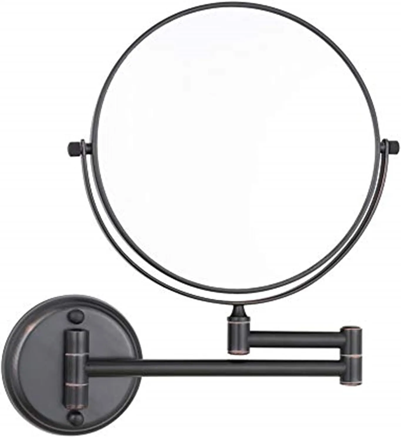 Wall Mounted Makeup Mirror with Magnification, Two-Sided Beauty Mirror, 3X/5X/7X/10X Magnifying Vanity Mirror, Gifts for Handsome Men and Women, for Makeup and facials.-Black||7X