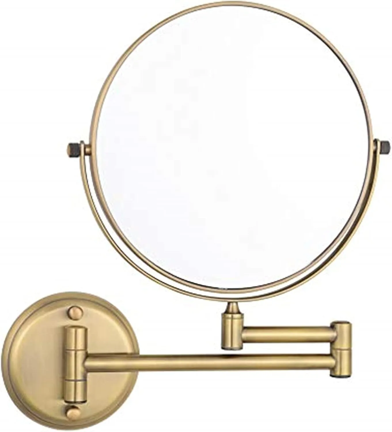 Wall Mounted Makeup Mirror with Magnification, Two-Sided Beauty Mirror, 3X/5X/7X/10X Magnifying Vanity Mirror, Gifts for Handsome Men and Women, for Makeup and facials.-Bronze||3X