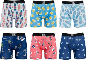 Warriors & Scholars | Mens Boxer Briefs | Boxer Briefs for Men Pack of 6 | Mens Boxer Briefs Underwear | Boys Boxer Briefs