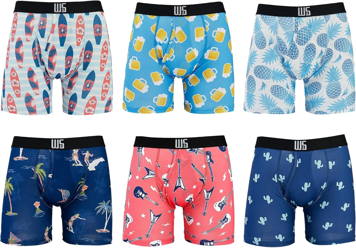Warriors & Scholars | Mens Boxer Briefs | Boxer Briefs for Men Pack of 6 | Mens Boxer Briefs Underwear | Boys Boxer Briefs