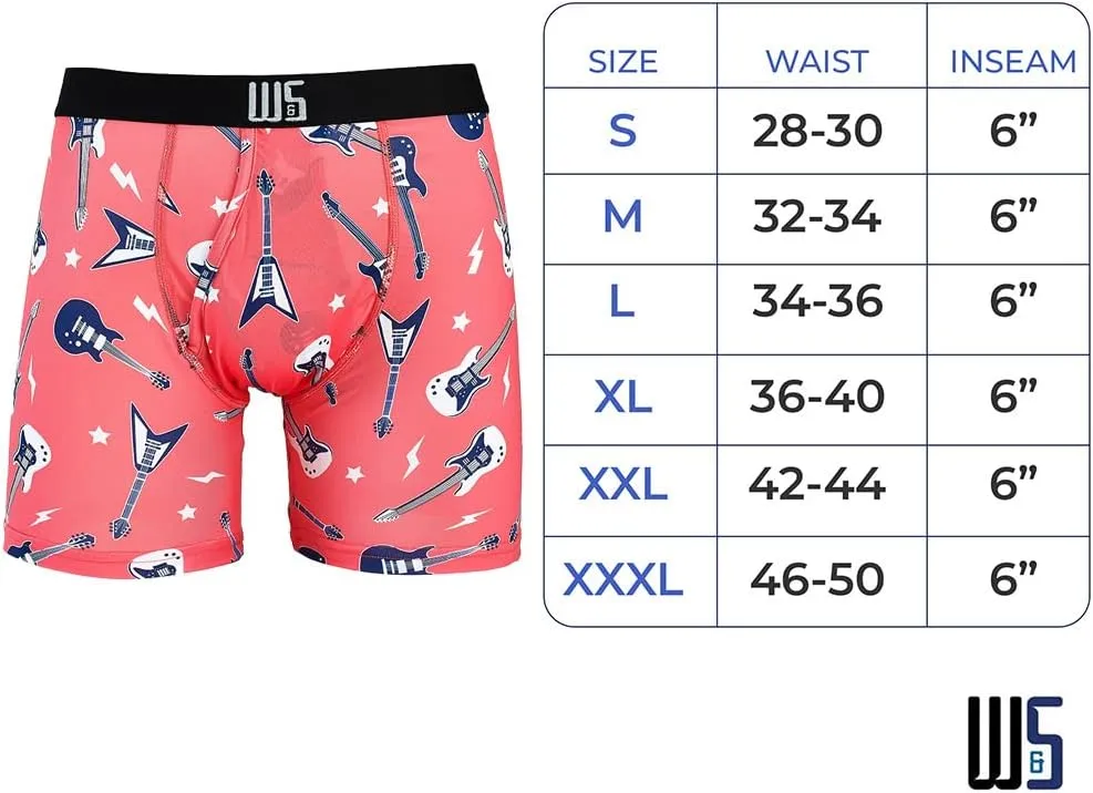 Warriors & Scholars | Mens Boxer Briefs | Boxer Briefs for Men Pack of 6 | Mens Boxer Briefs Underwear | Boys Boxer Briefs