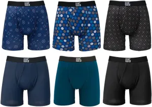 Warriors & Scholars | Mens Boxer Briefs | Boxer Briefs for Men Pack of 6 | Mens Boxer Briefs Underwear | Boys Boxer Briefs