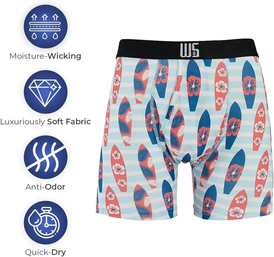 Warriors & Scholars | Mens Boxer Briefs | Boxer Briefs for Men Pack of 6 | Mens Boxer Briefs Underwear | Boys Boxer Briefs