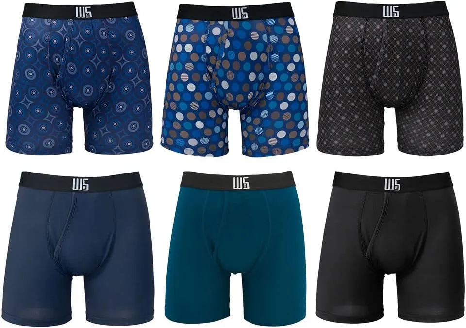 Warriors & Scholars | Mens Boxer Briefs | Boxer Briefs for Men Pack of 6 | Mens Boxer Briefs Underwear | Boys Boxer Briefs