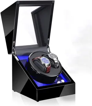 Watch Case Watch Roll Automatic Watch Winder Display Box, 2 Automatic Rotation Leather Wood Watch Winder Storage Display Box Watch Box Watch Winder