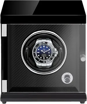 Watch Stand Watch Winders for Automatic Watches - Rechargeable Single Watch Shaker Mechanical Watch Winder Vertical Automatic Watch Winding Box with Light-Sensitive Led Light Quiet and Lasti