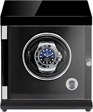 Watch Stand Watch Winders for Automatic Watches - Rechargeable Single Watch Shaker Mechanical Watch Winder Vertical Automatic Watch Winding Box with Light-Sensitive Led Light Quiet